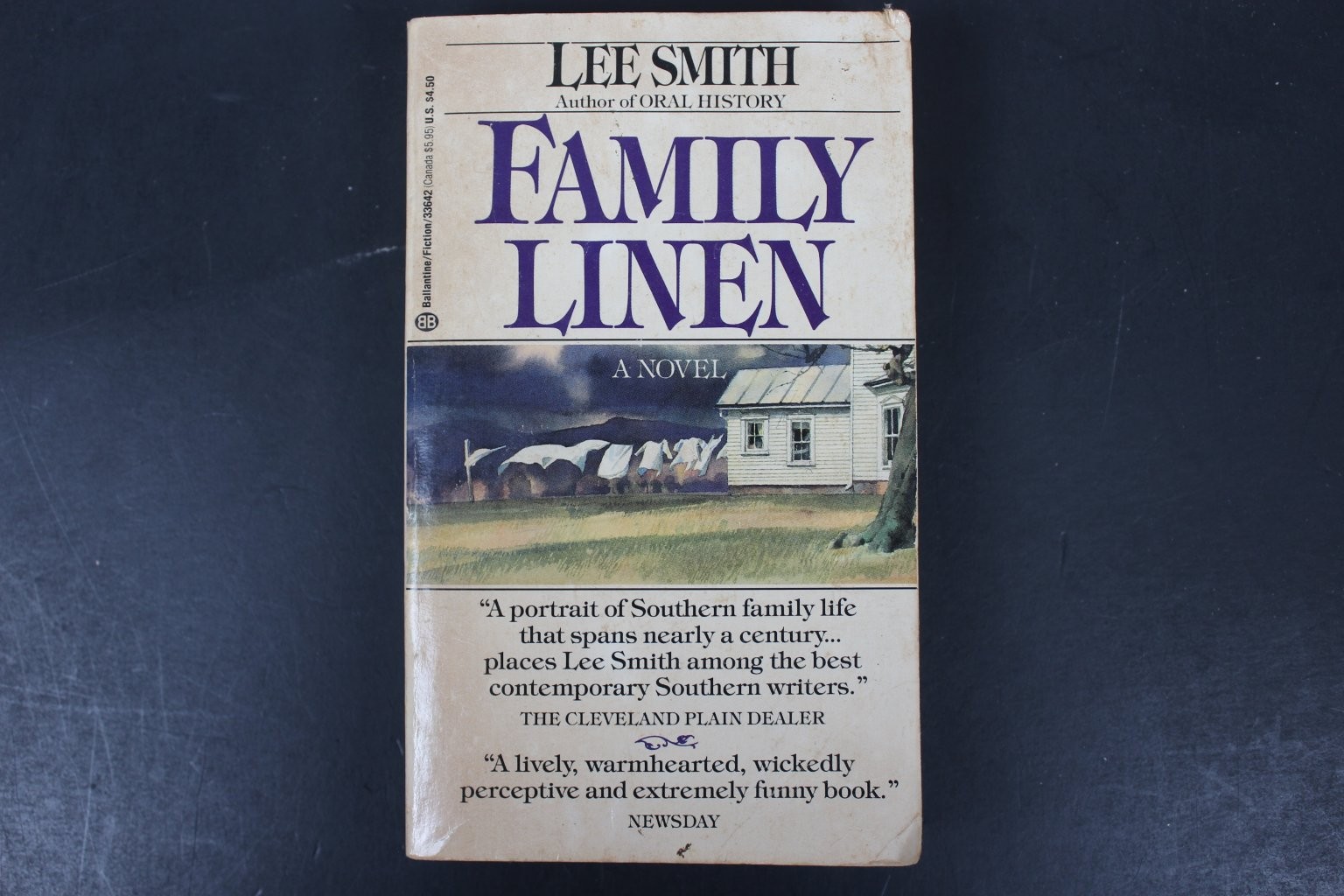 Family Linen Lee Smith 1988 Southern Fiction Novel Ballantine Books PB