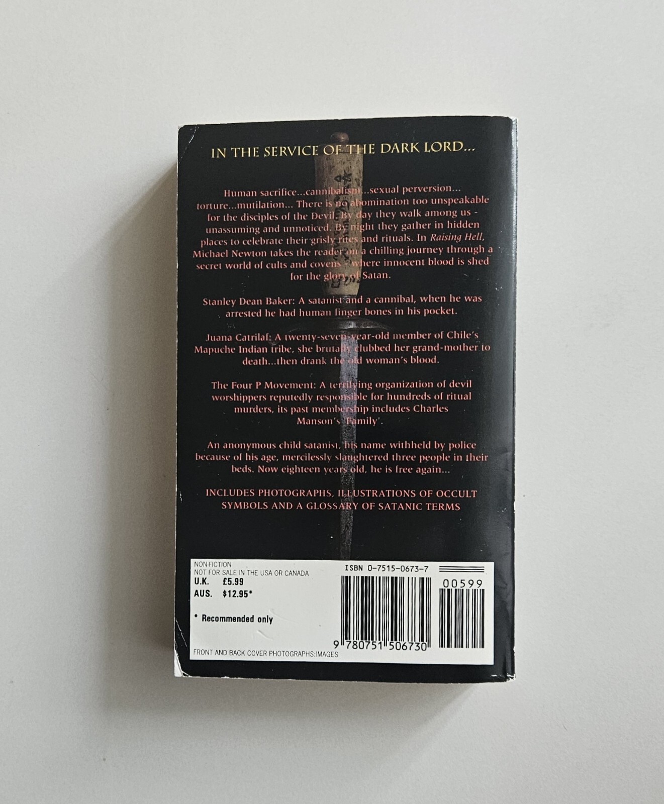 Raising Hell: Encyclopedia of Devil Worship Satanic Crime Newton UK Ed PB 1994