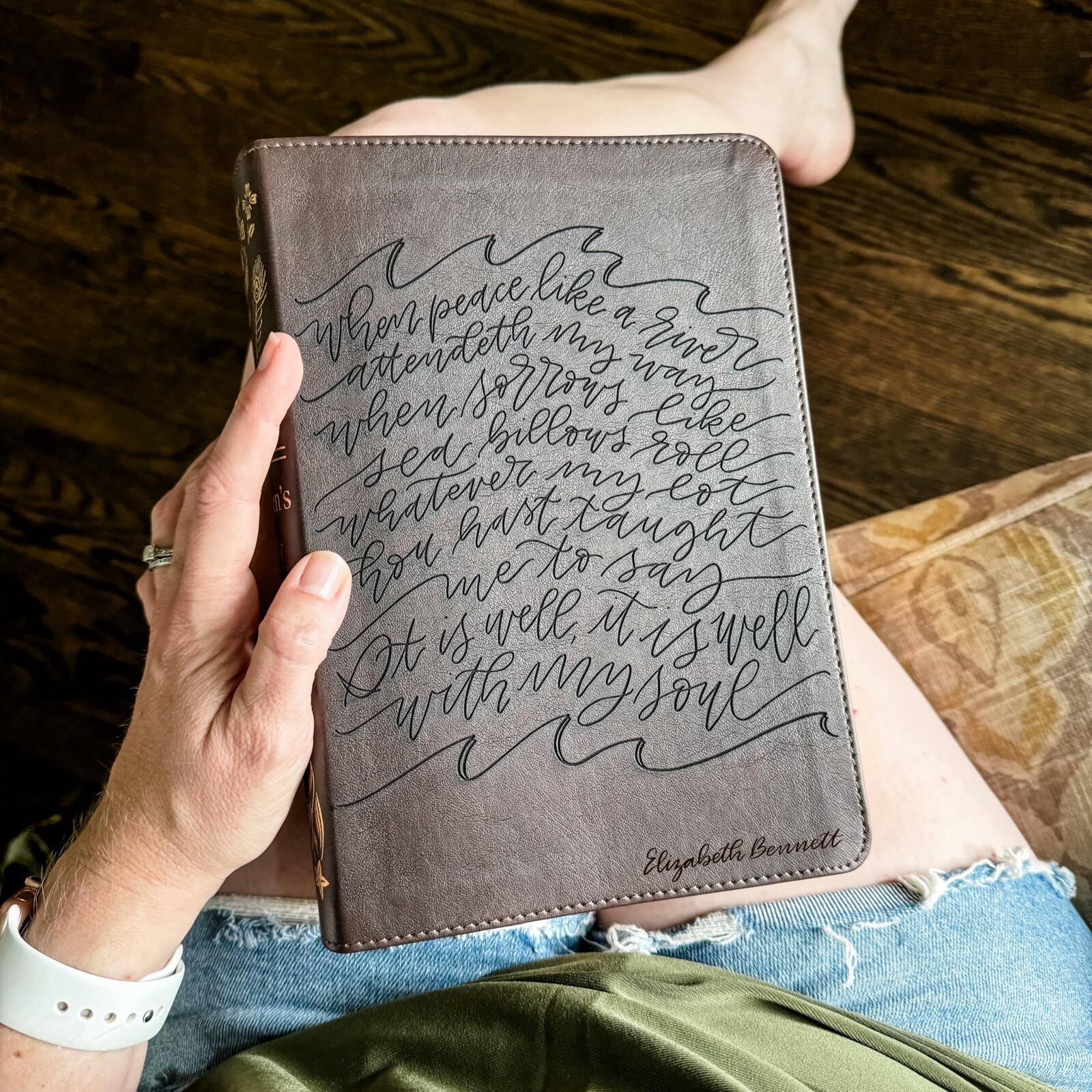 ESV Women’s Study Bible – Personalized – Peace Like a River, It is Well – Custom