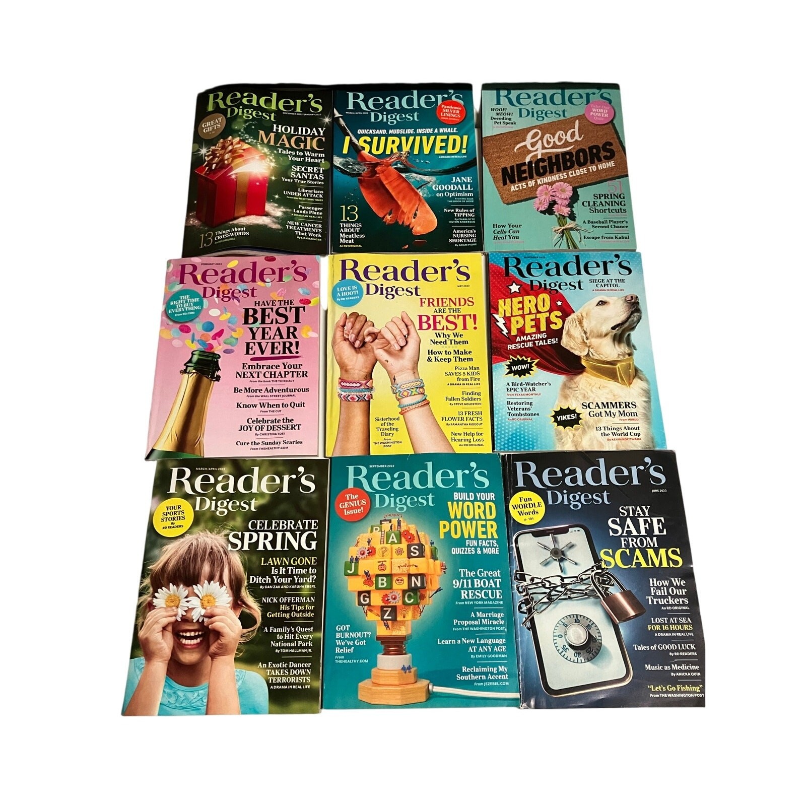 Reader’s Digest Magazines 2022 2023 Lot of (9)