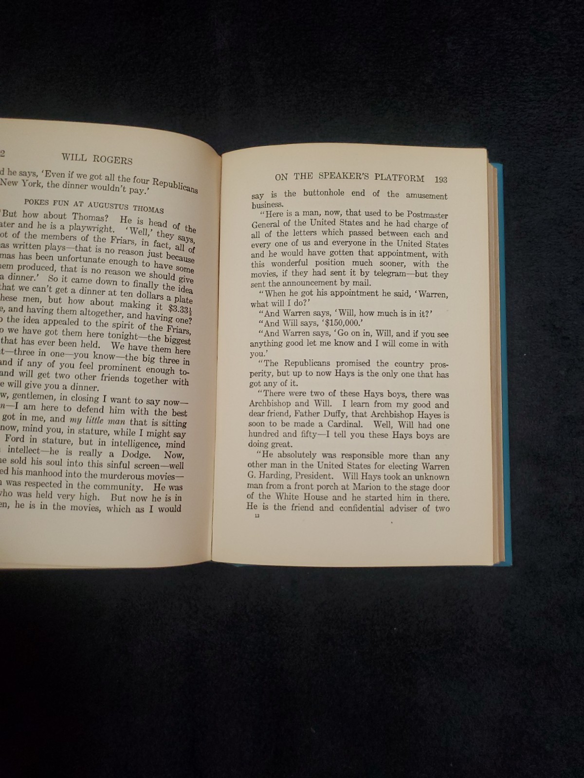 Vintage 1935 Will Rogers – Ambassador of Good Will by P.J. O’Brien
