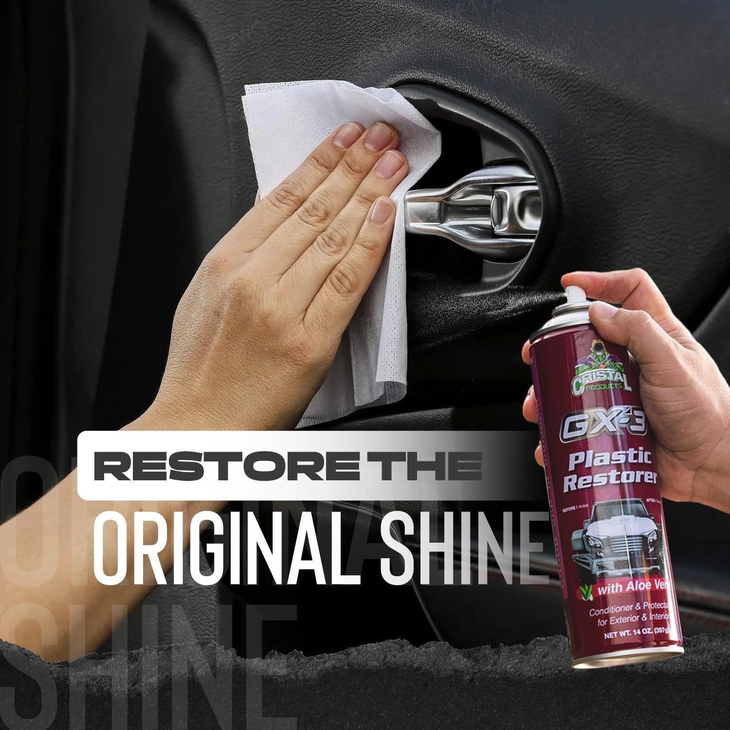 Versatile GX-3 Plastic Restorer – Interior & Exterior 8 fl oz Cleaner with Aloe