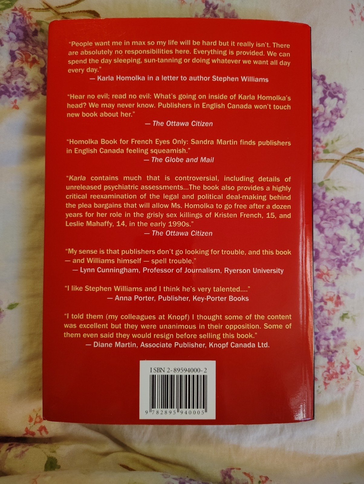 Karla A Pact with the Devil by Stephen Williams Trade PB 2003