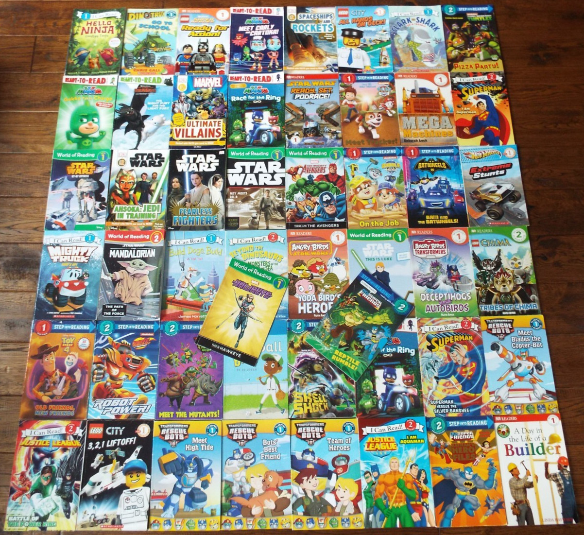 Lot 50 Level 1 and 2 Step Into Reading I CAN READ Readers for Boys