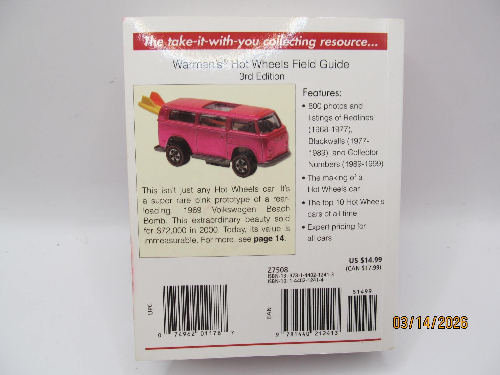 Warman’s Hot Wheels Field Guide: Values and Identifications, 510 Pgs w/photos