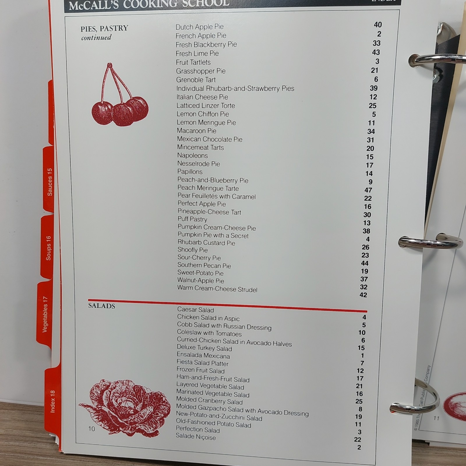 McCall’s Cooking School, 3 Volume Set, 3 Ring Binder Complete