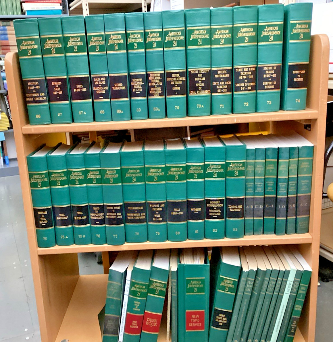 American Jurisprudence 2d. Miscellaneous Vols. priced per book HC: 155 Volumes