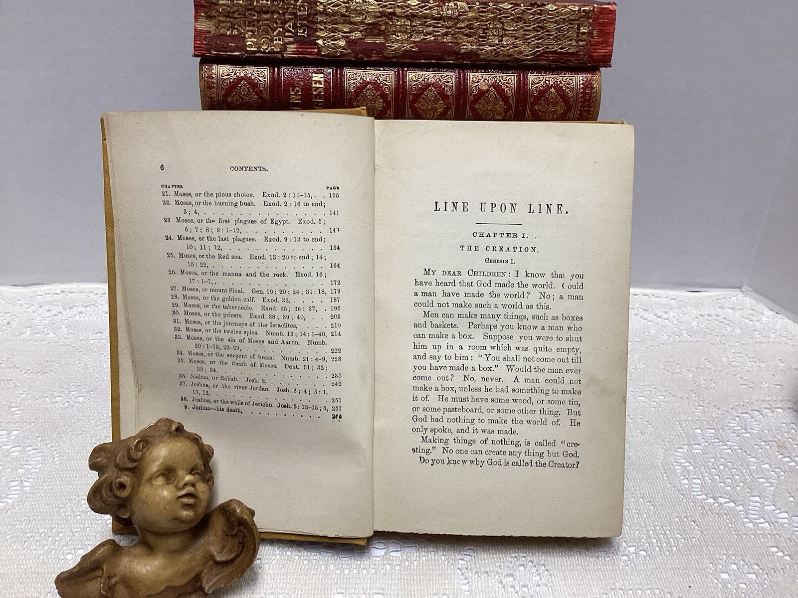 Antique 1800’s Line Upon Line Or Earliest Religious Instruction RARE COVER *Read