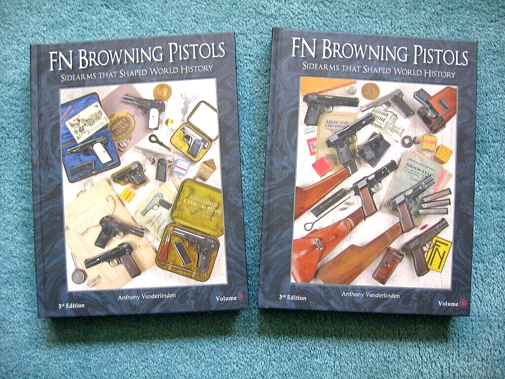 FN BROWNING PISTOLS – 3rd Edition – Vanderlinden (Signed) *BRAND NEW SETS*
