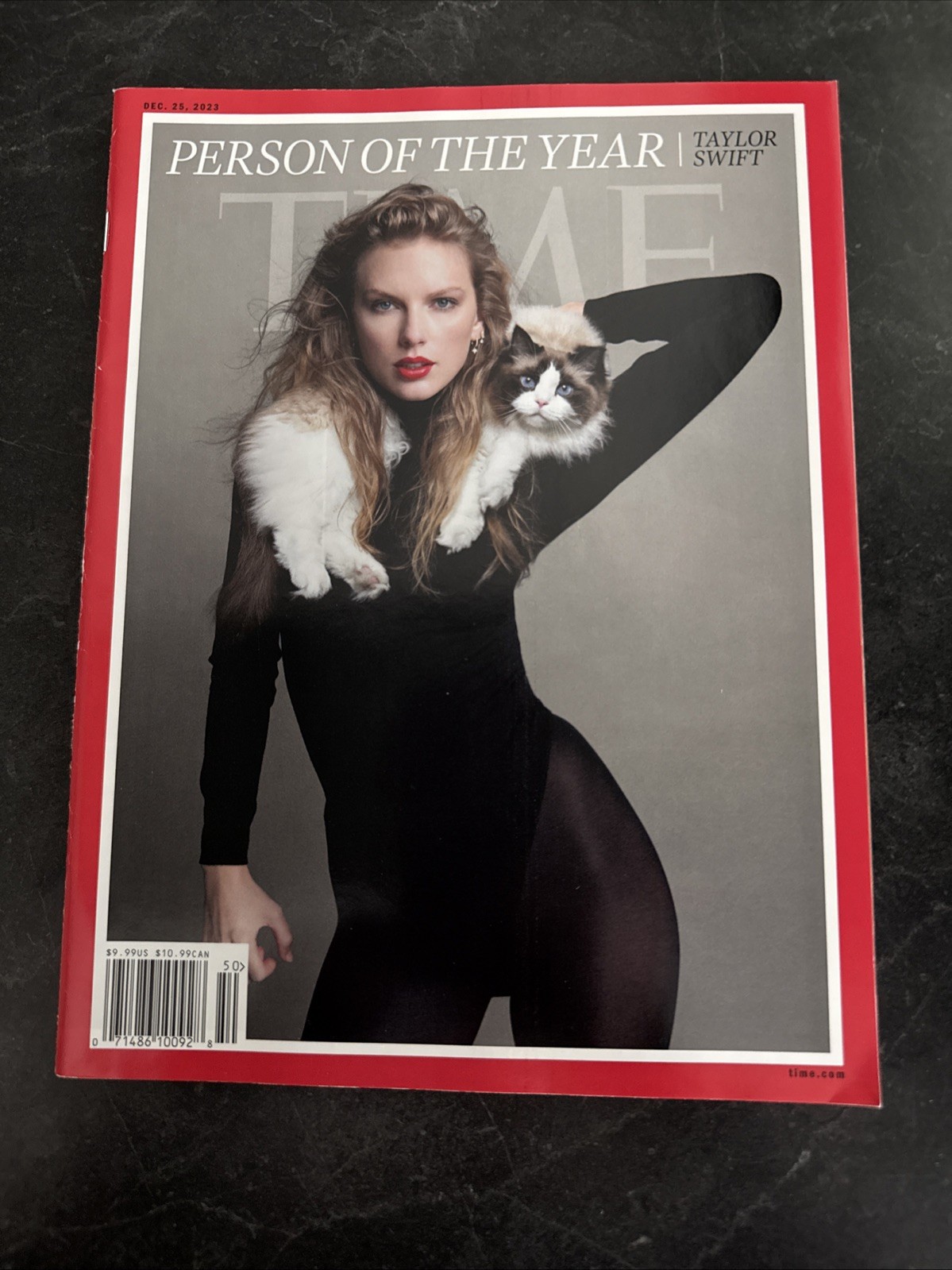 Taylor Swift Time Magazine 2023 Person Of The Year Cat on Shoulders Cover *NEW*