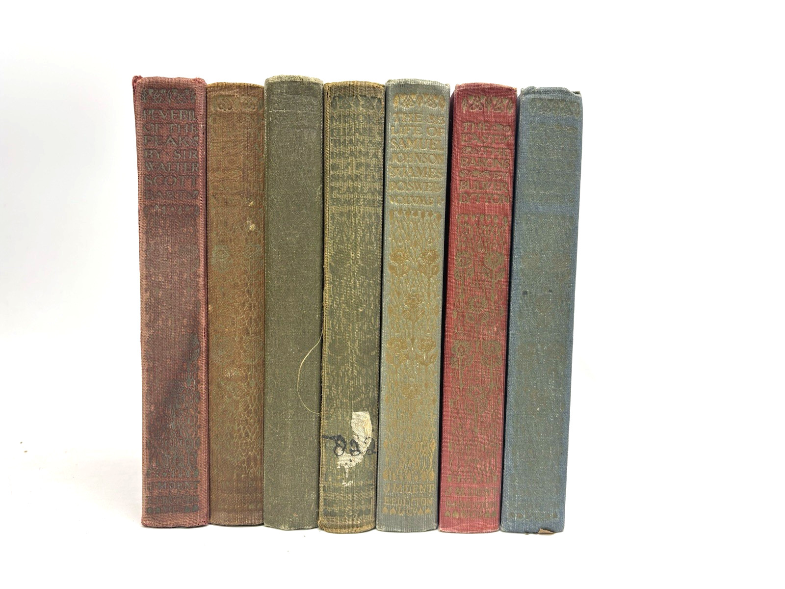 Small Distressed Old Books for Decoration. 16cm shelf space. 17.5cm Tall