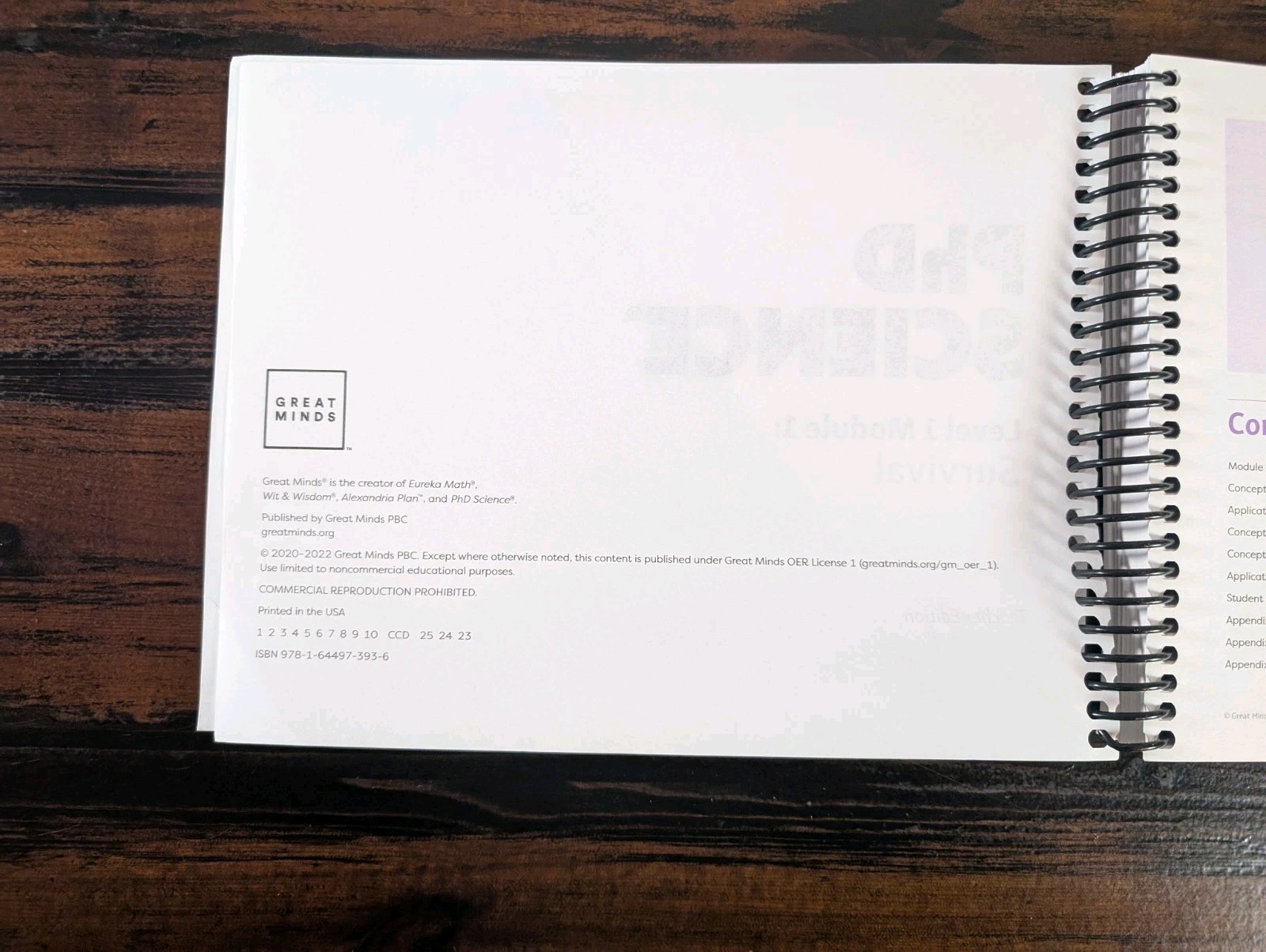PhD Science: GREAT MINDS Level K Module 1 (Teacher Edition) “Survival”
