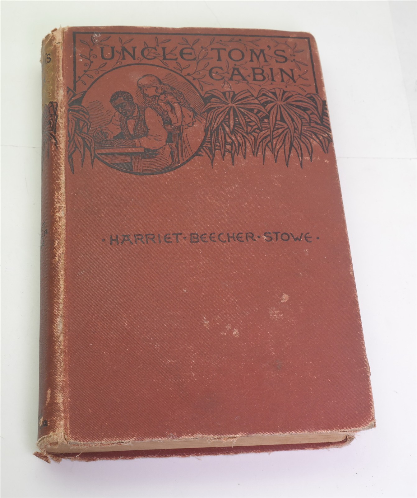 Antique 1886 Uncle Toms Cabin Book Houghton Mifflin & Co. Stowe