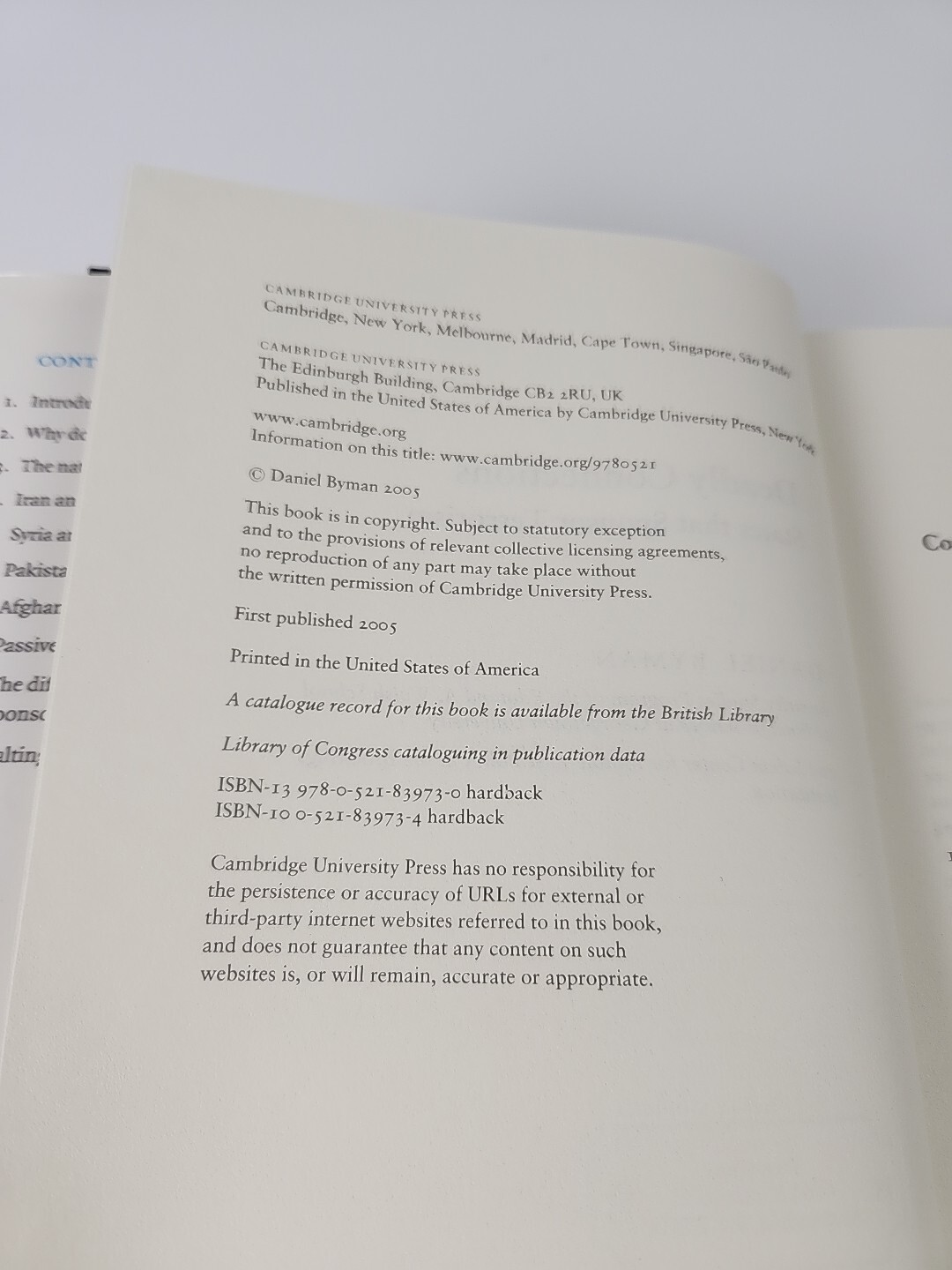 Deadly Connections: States that Sponsor Terrorism – Hardcover