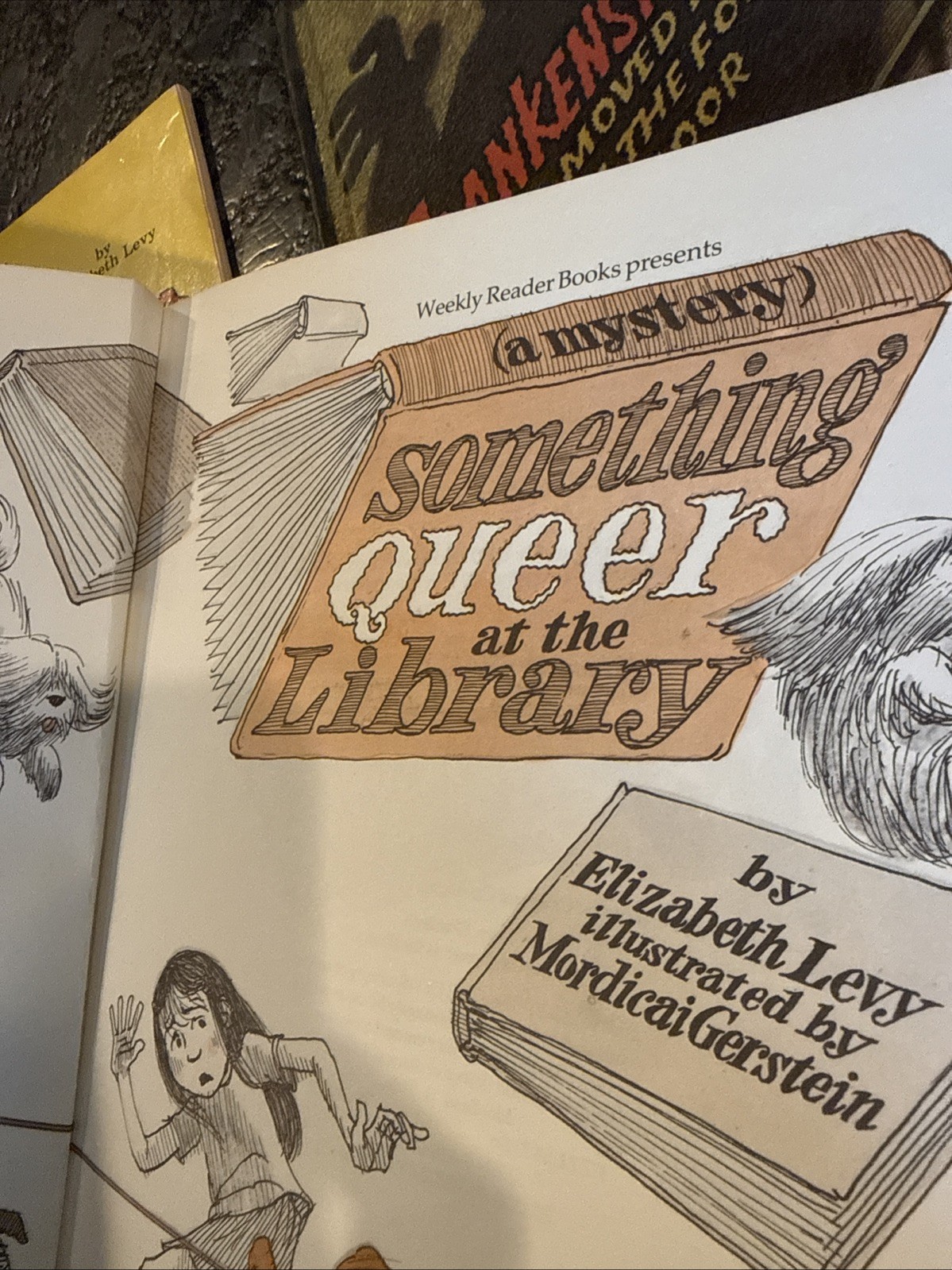 5 SIGNED~Something Queer series lot By Elizabeth Levy 1st Edition Is Going On