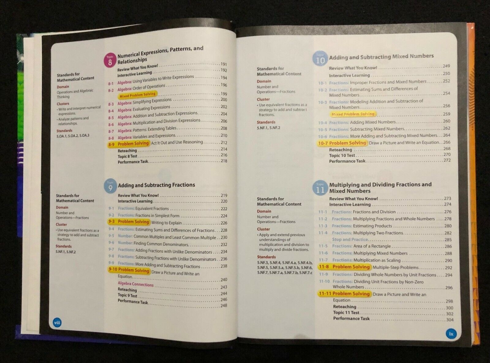 5th Grade – (2012) Pearson enVision Math – Student Textbook