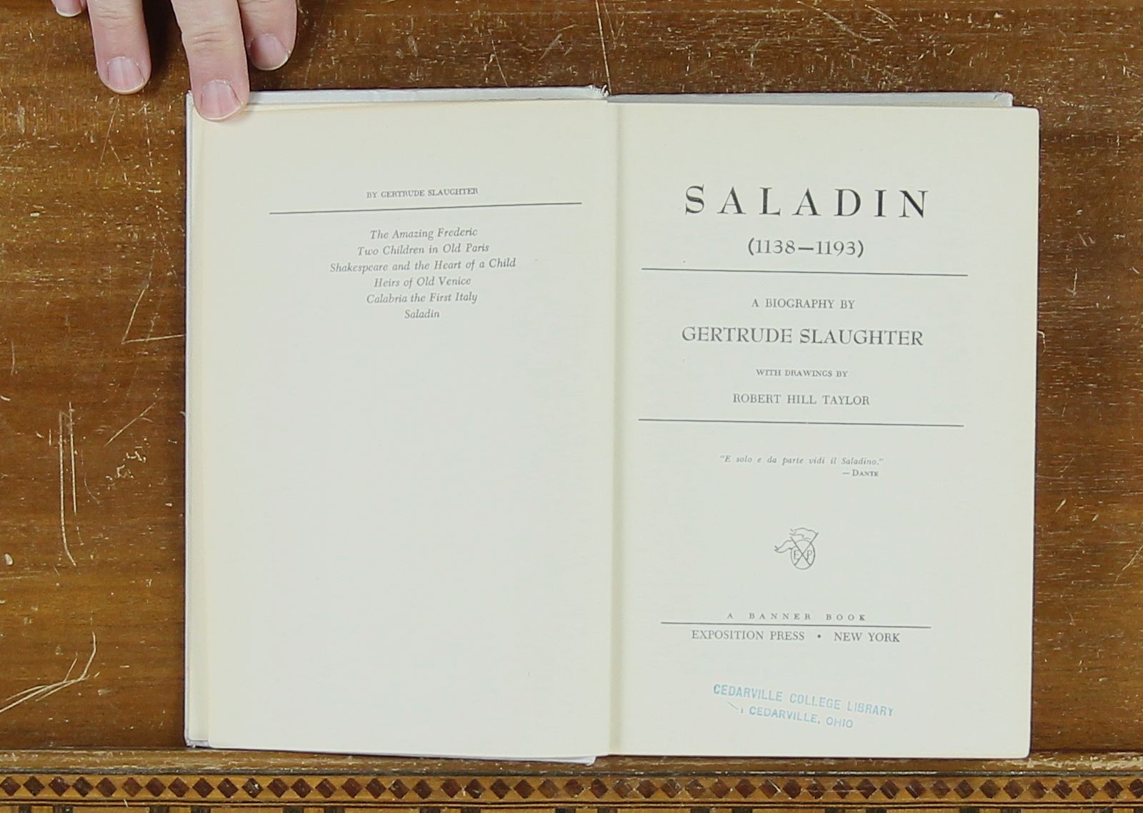 Gertrude Slaughter Saladin 1138-1193 A Biography Holy Land Crusades Palestine