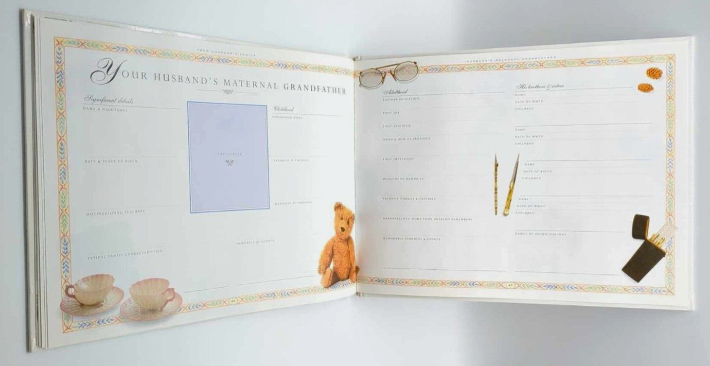 Our Family Tree Record Book from Covent Garden Books With Cardboard Sleeve Cover