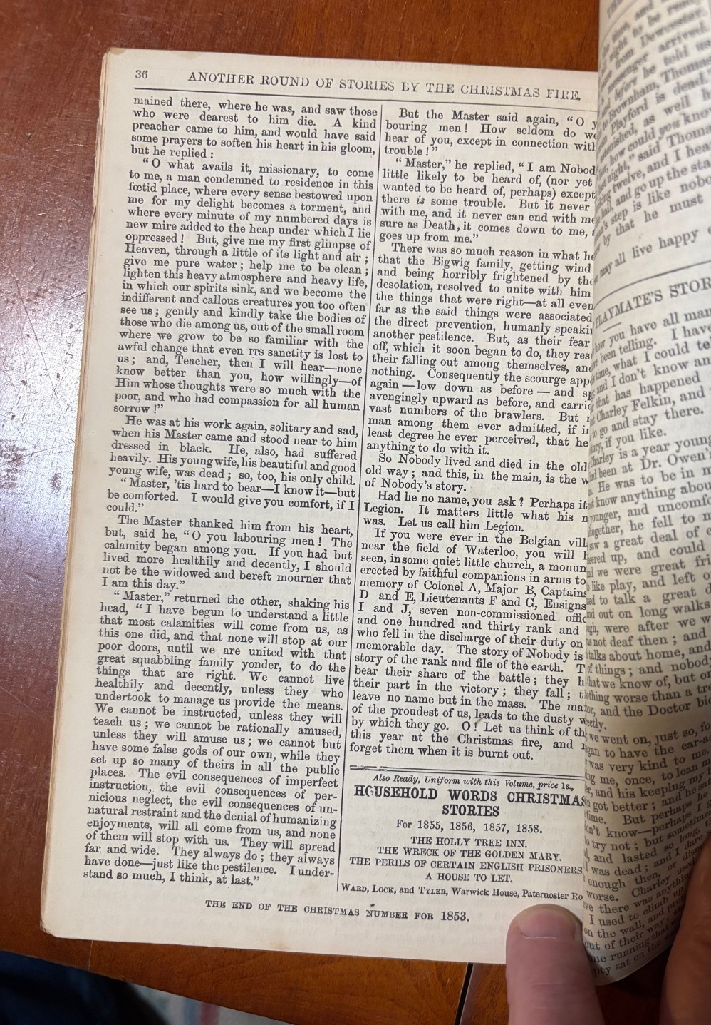 Charles Dickens, Extra Number for Christmas 1853 of Household Words, 36 pages