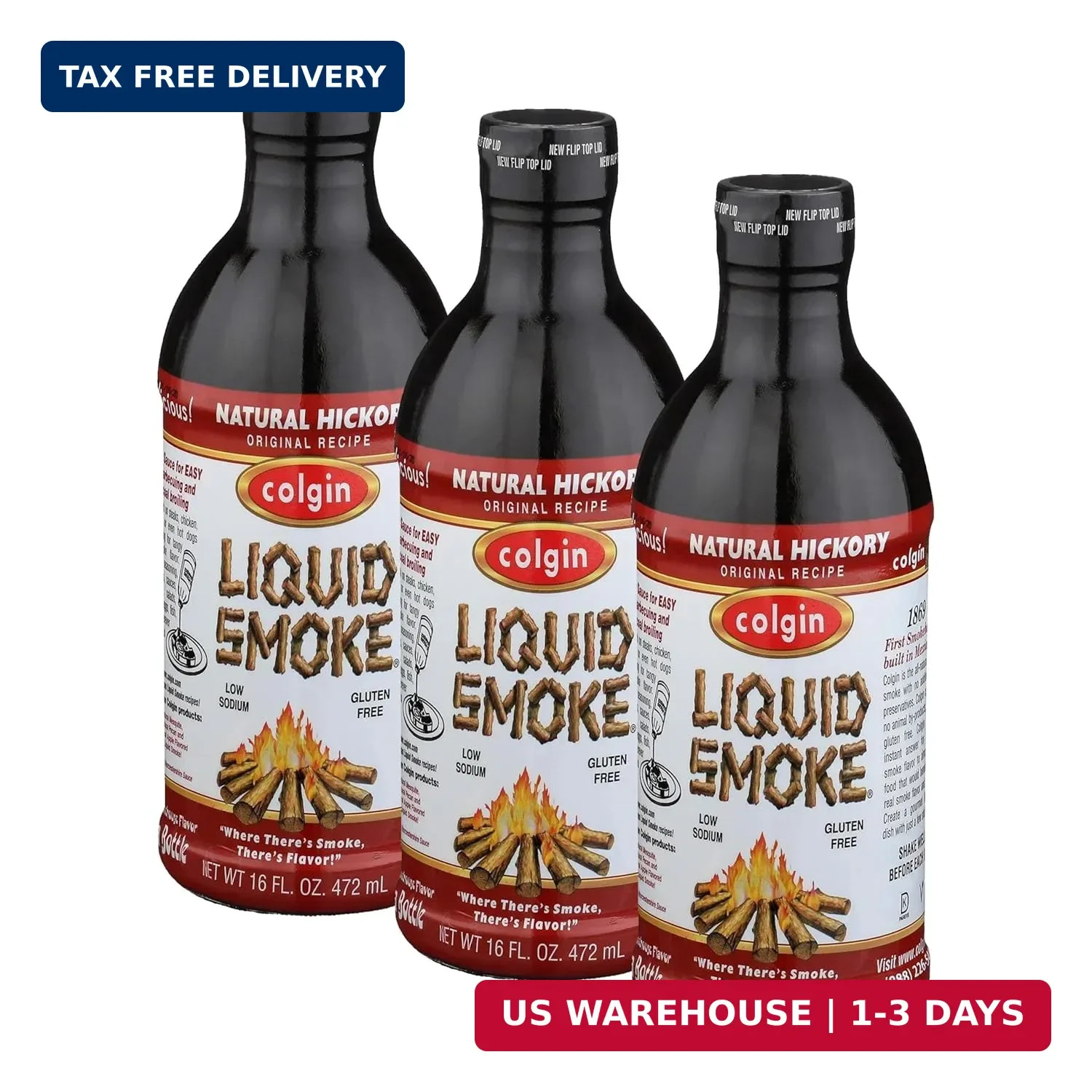 Colgin Liquid Smoke, 16.0 Ounce (Pack of 3)