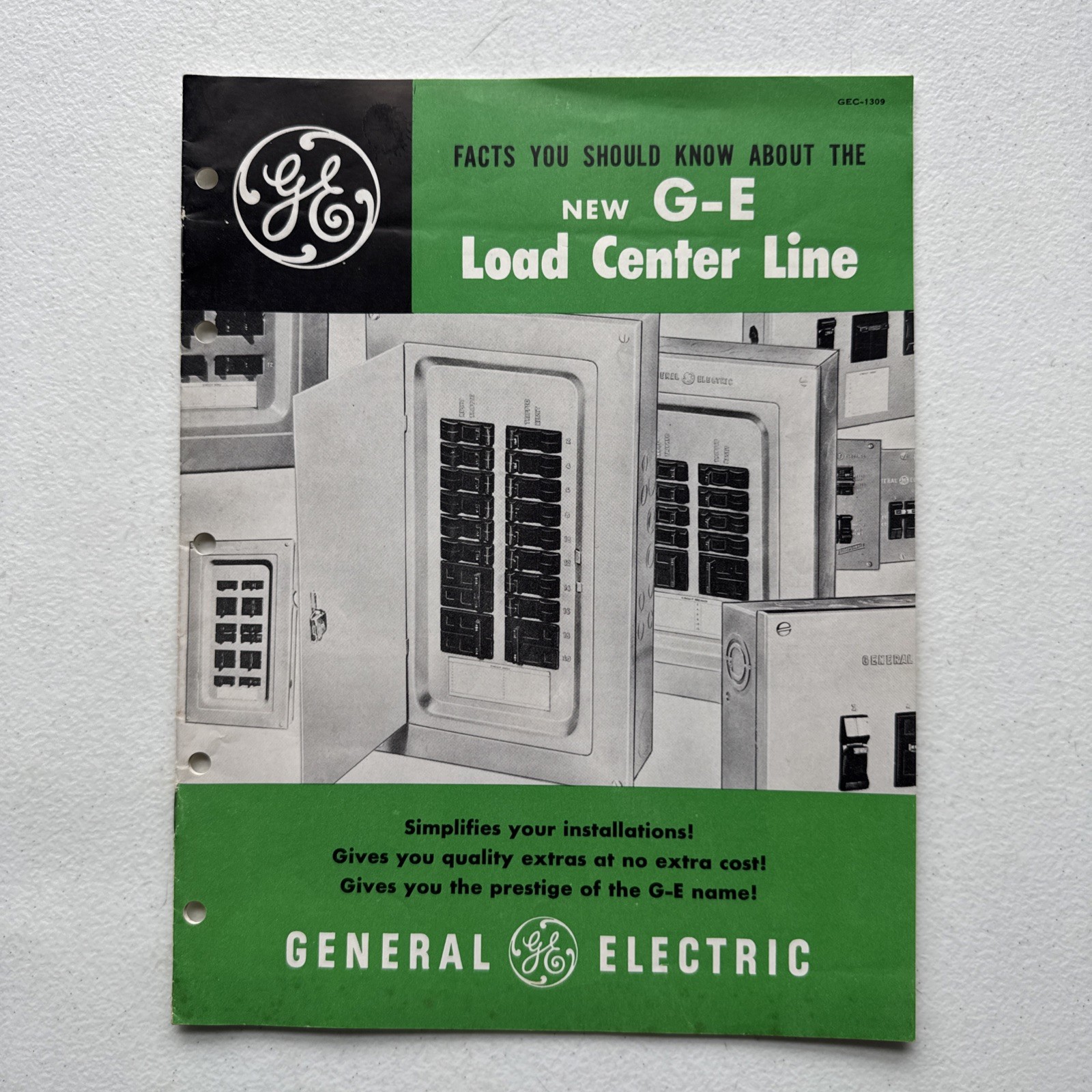 General Electric 1955 New G-E Load Center Line Sales Brochure
