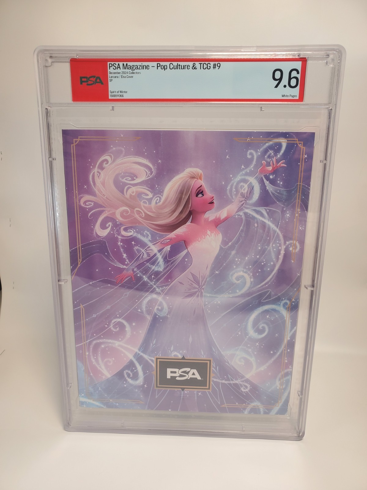 PSA 9.6  – ELSA SPIRIT OF WINTER  PSA LORCANA MAGAZINE – POP CULTURE & TCG #9