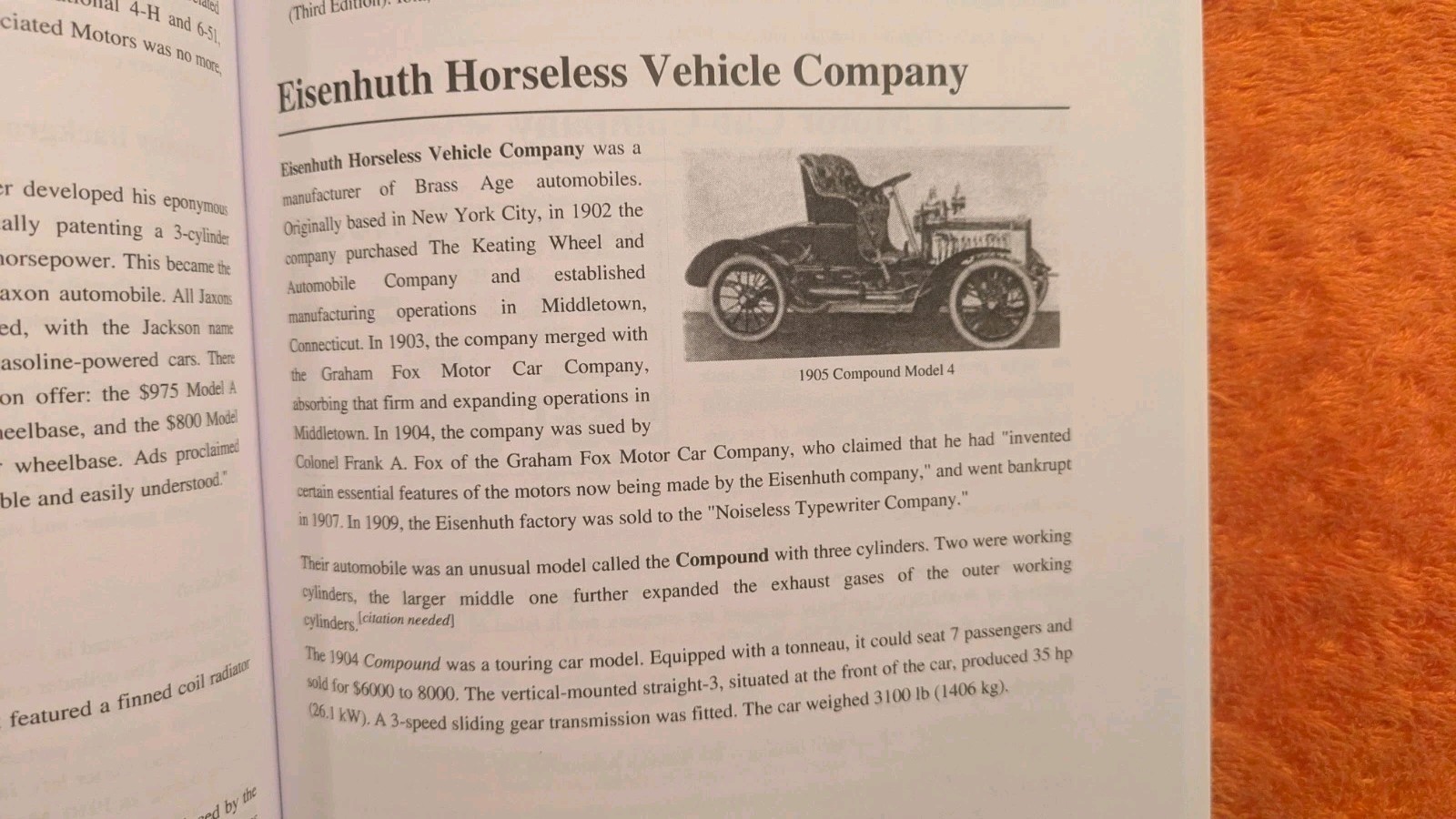 SB Jeffrey, ANTIQUE CARS: A HISTORY OF THE BRASS ERA OF CAR BUILDING, 195pg, PB