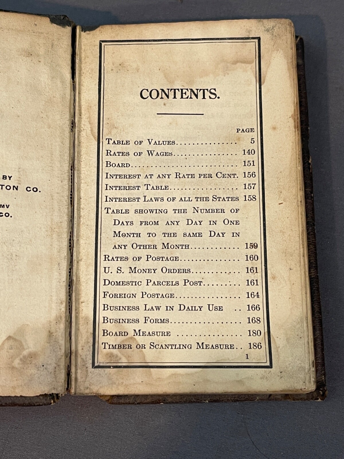1917 Improved Ready Reckoner Form & Log Book Cotton Tables 2928