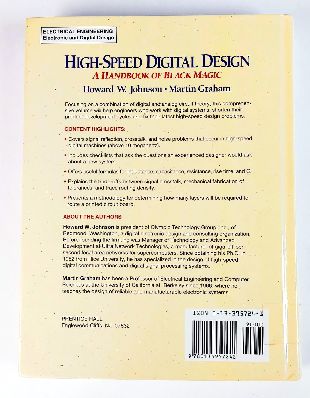 High-Speed Digital Design Handbook Black Magic Johnson Graham HC 1993