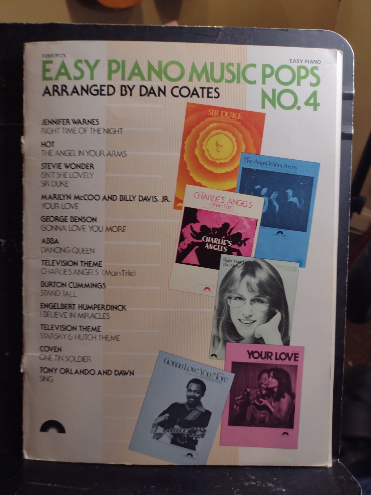 Dan Coates Easy Piano Songbook Music Pops No 4 1970’s Compilation Good Cond