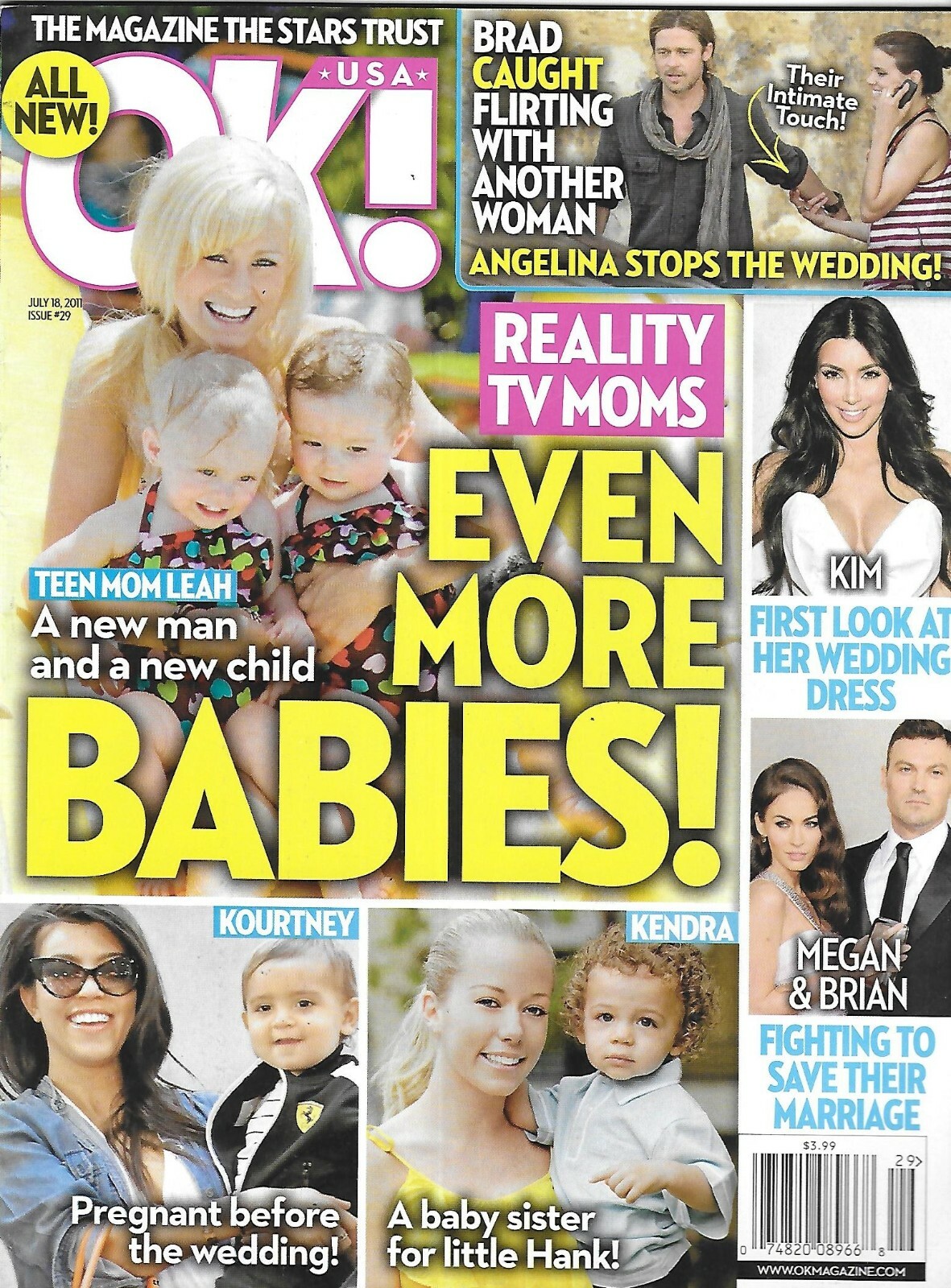 OK Magazine Teen Mom Brad Pitt Kim Kardashian Megan Fox Brian Austin Green 2011.