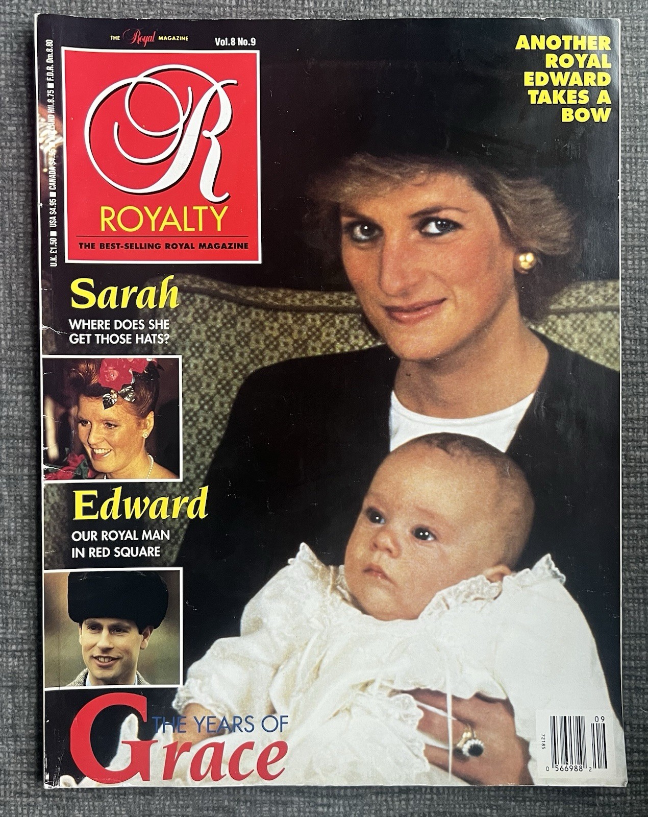 PRINCESS DIANA Harry & William Royalty Magazine 1988 Volume 8 #9 Royal Review