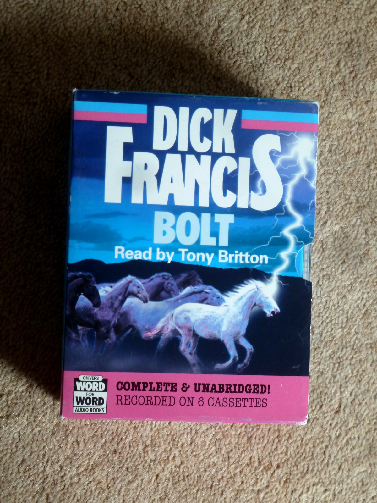 DICK FRANCIS – BOLT – AUDIO BOOKS – TALKING BOOKS ( 6 CASSETTES )
