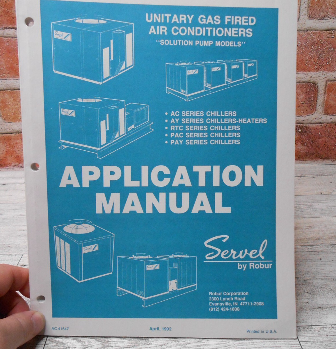 Servel By Robur Unitary Gas Fired Air Conditioners Application Manual VTG