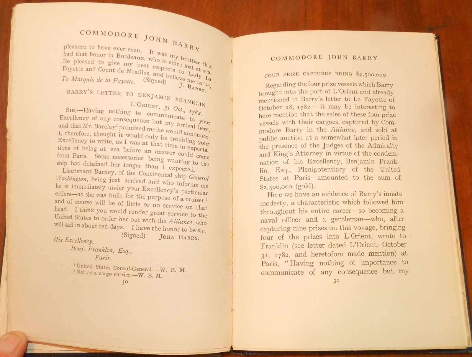COMMODORE JOHN BARRY by William Meany 1911 1stEd. 1st US Navy Officer