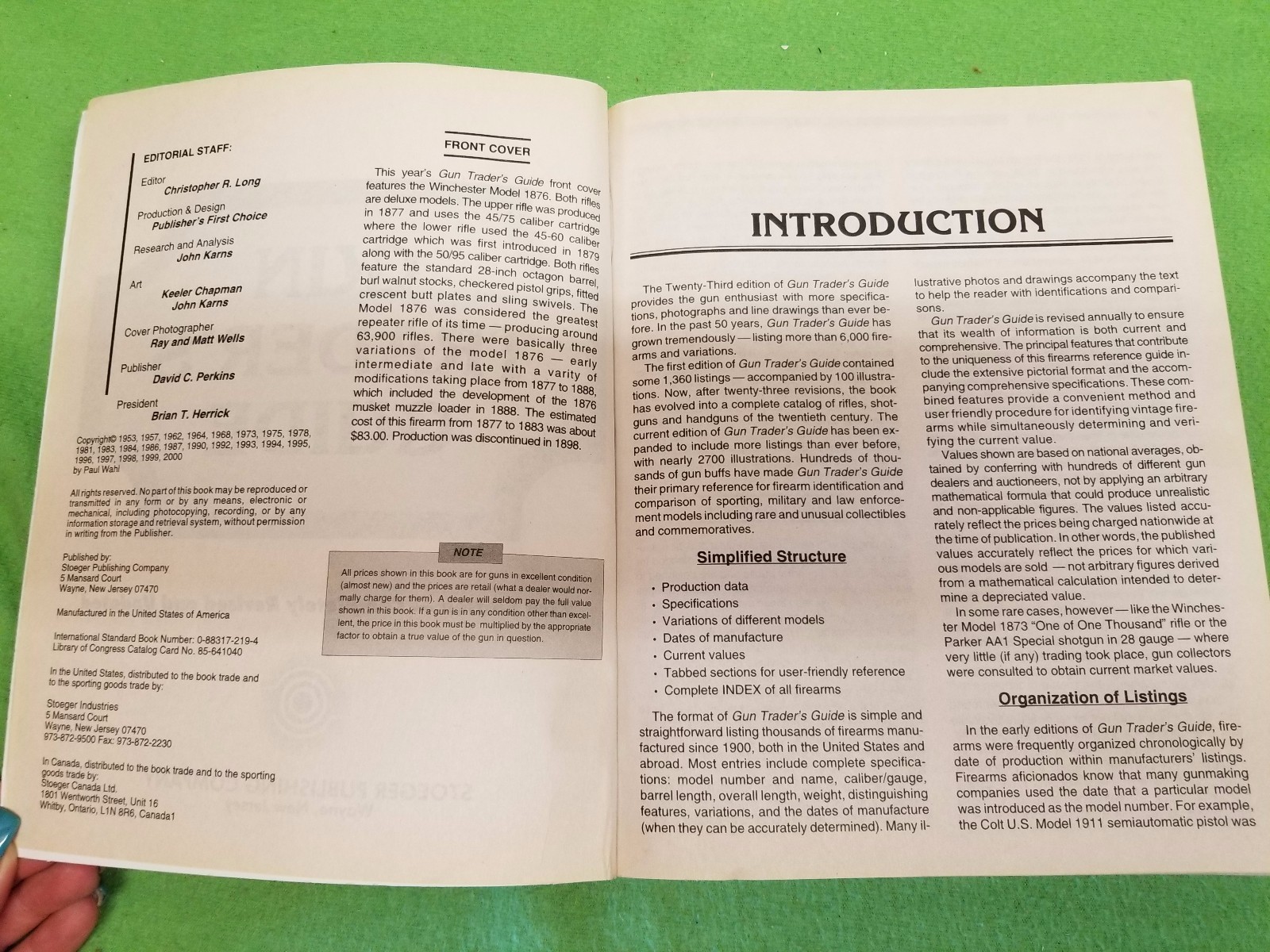 GUN TRADER’S GUIDE, 2000,. Twenty-Third Edition, Paperback, 584 pages,