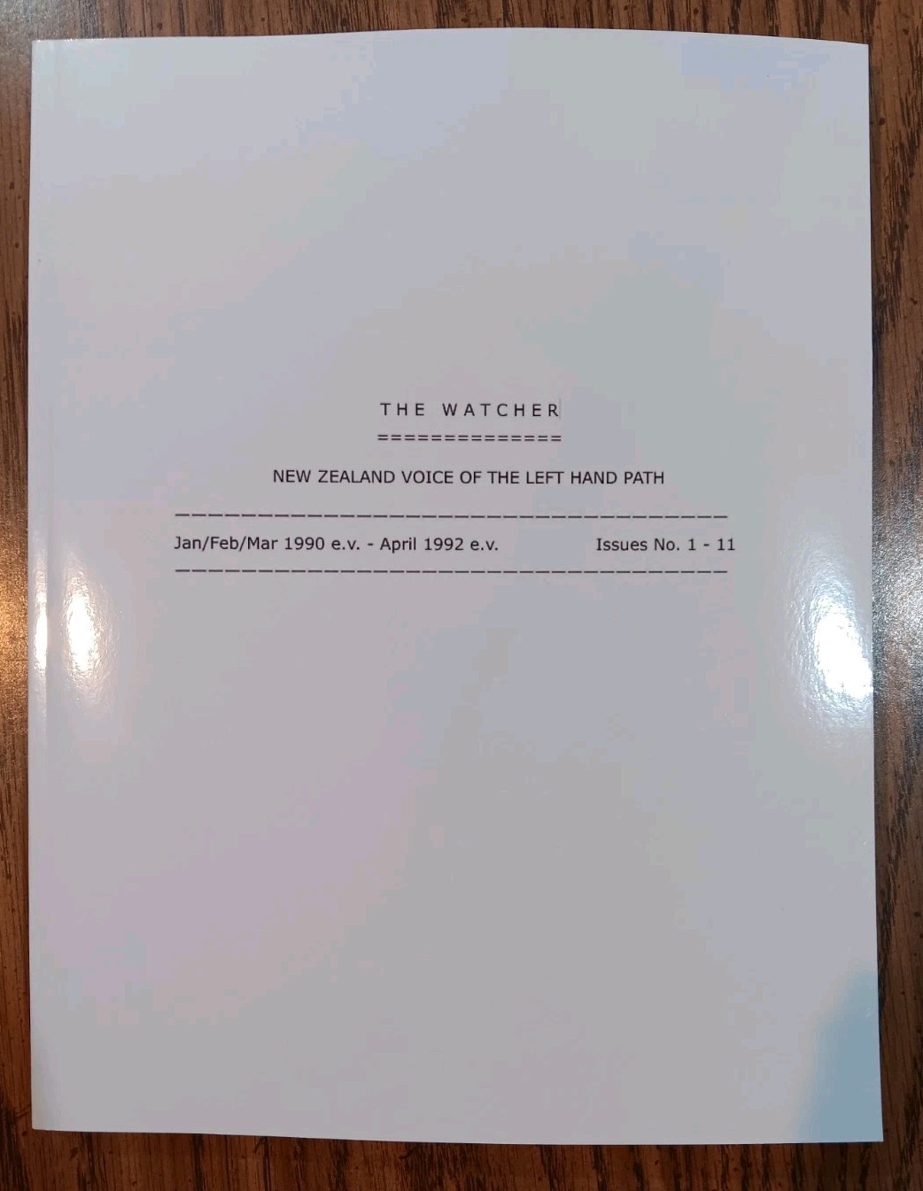The Watcher Collected Issue 1-11 Order Of Nine Angles Temple Of Set OLHP…