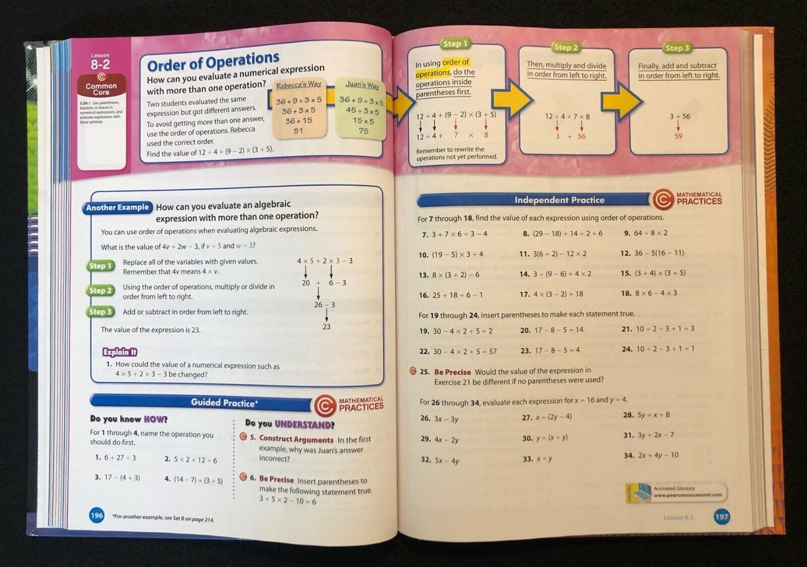 5th Grade – (2012) Pearson enVision Math – Student Textbook