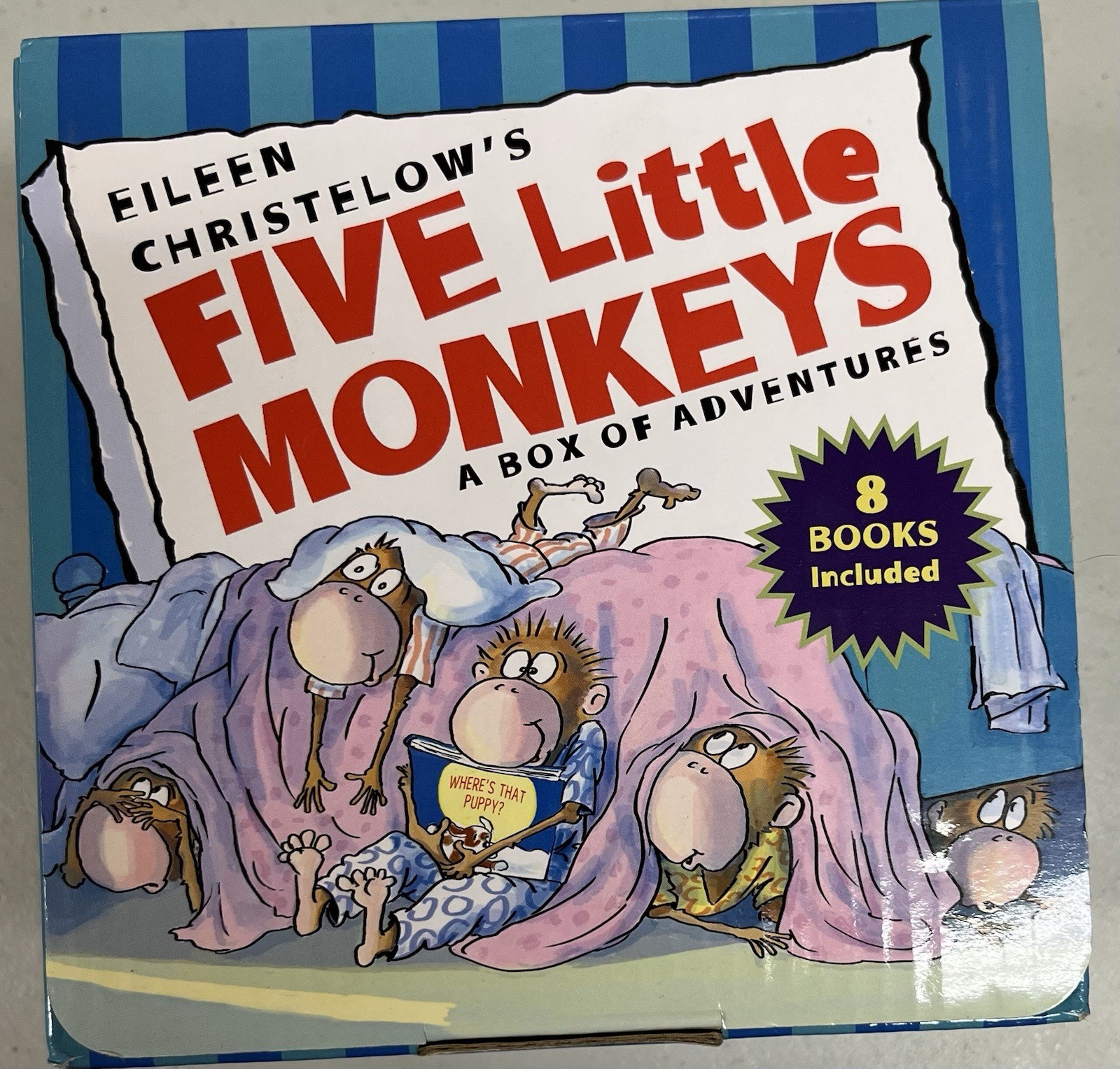Five Little Monkeys: Adventures By Eileen Christelow 8 Books Box – Ages 4-7 – BB