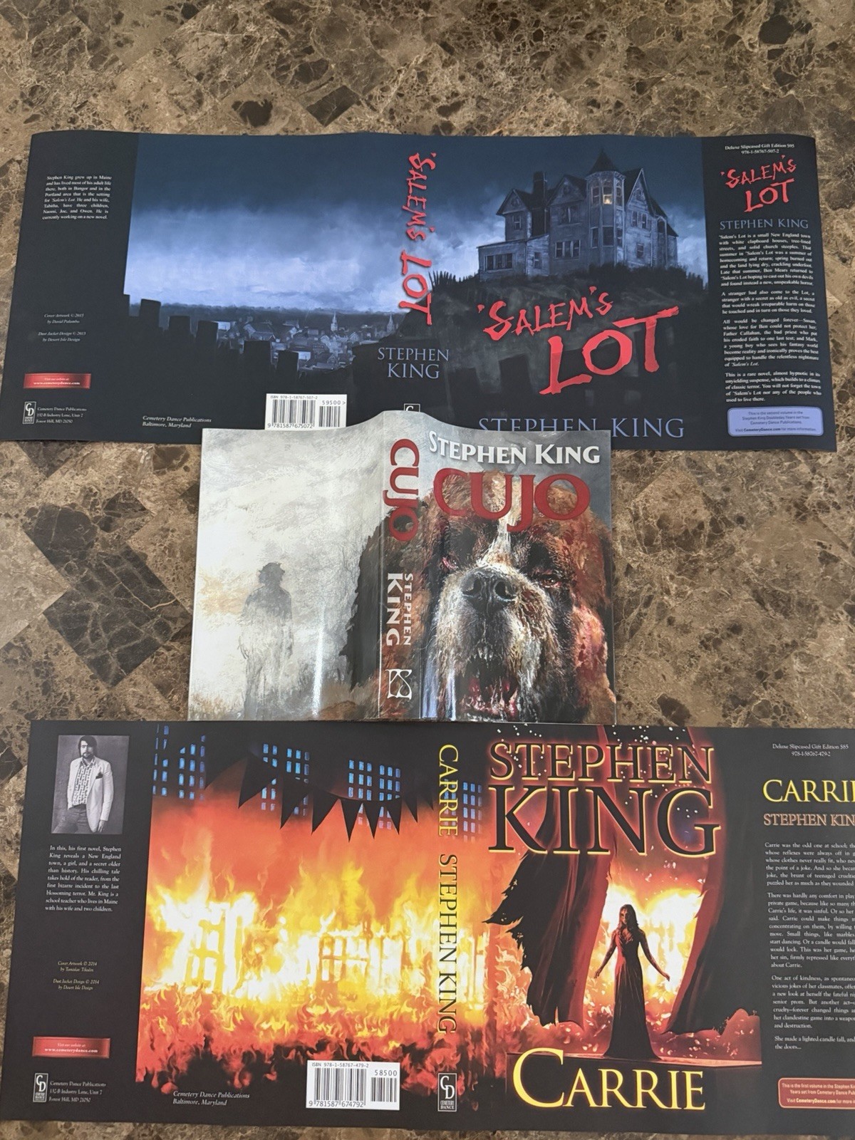 Stephen King Cemetery Dance Salem’s Lot Carrie Cujo PS Publishing Dust Jackets