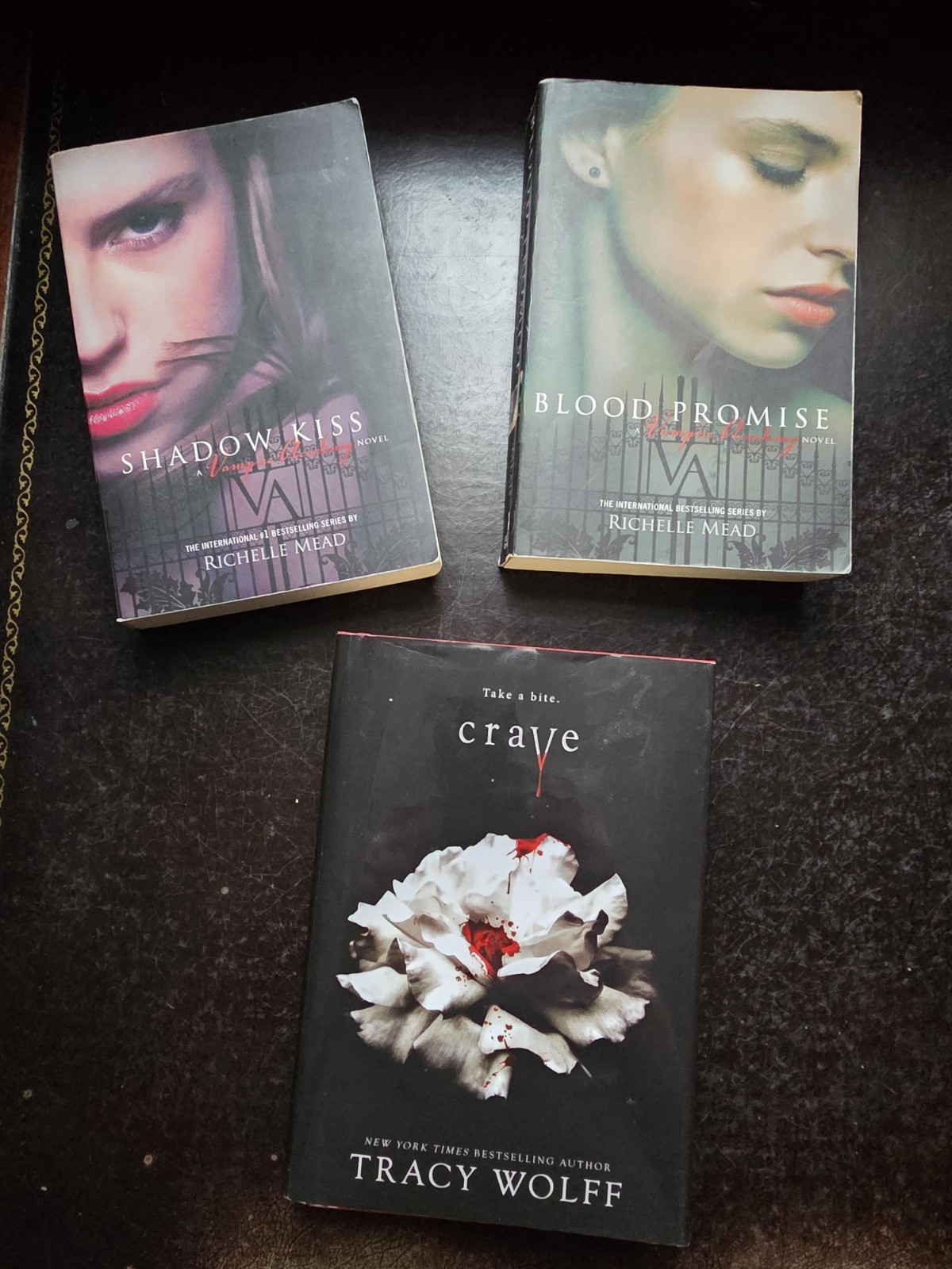 Vampire Academy & Crave Richelle Mead Tracy Wolff 3 Books HC PB 1st Ed Lot of 3