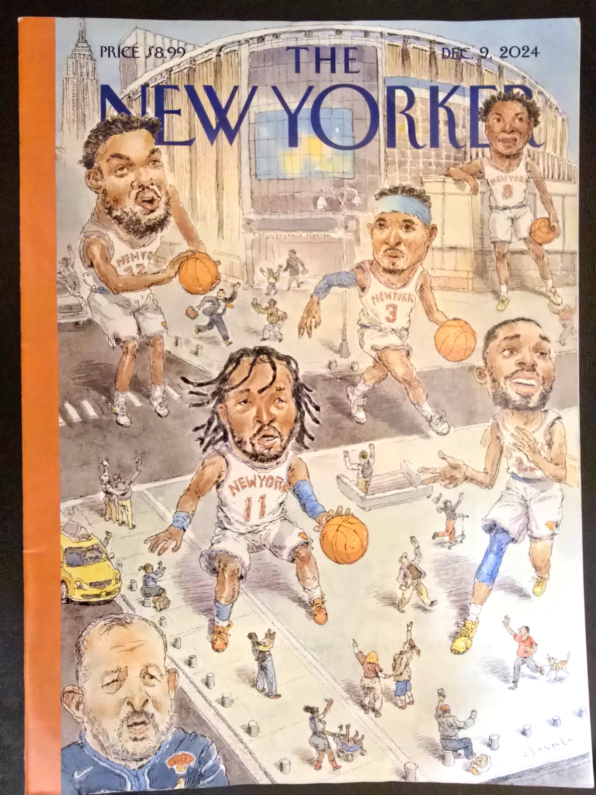 New Yorker Magazine Dec 9, 2024 Knicks Brunson Anthony Towns Hart Anunoby Bridge