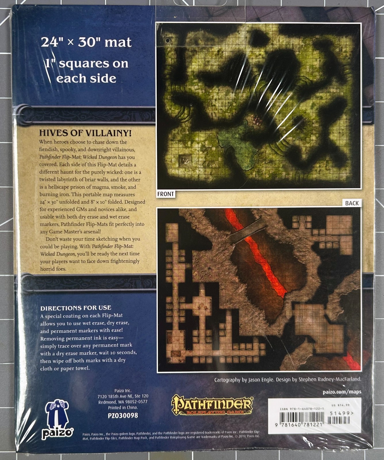 Pathfinder Flip-Mat – Bundle, Dungeon Theme, 6 Mats – 24”x30” Mats NEW & SEALED