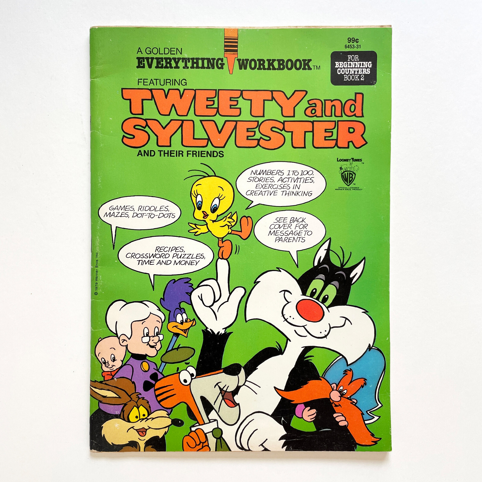 New 1979 Tweety And Sylvester And Their Friends Workbook • Unused • Looney Tunes