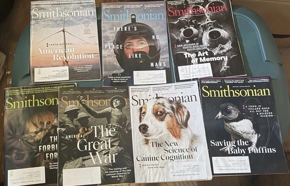 Mixed Lot Of 7 Smithsonian Magazines – 2020-2022-2023-2025 Mix