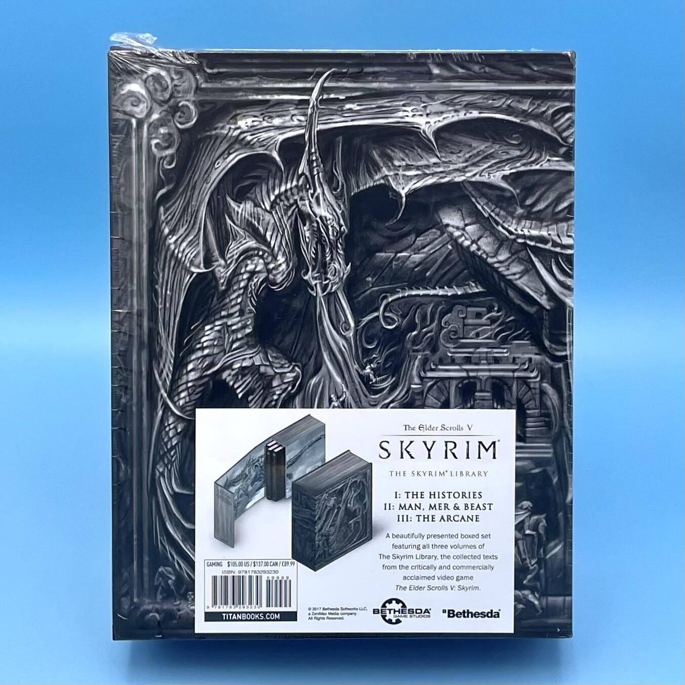 The Skyrim Library: Volumes I, II & III Box Set Hardcover Lore Guide Art Book
