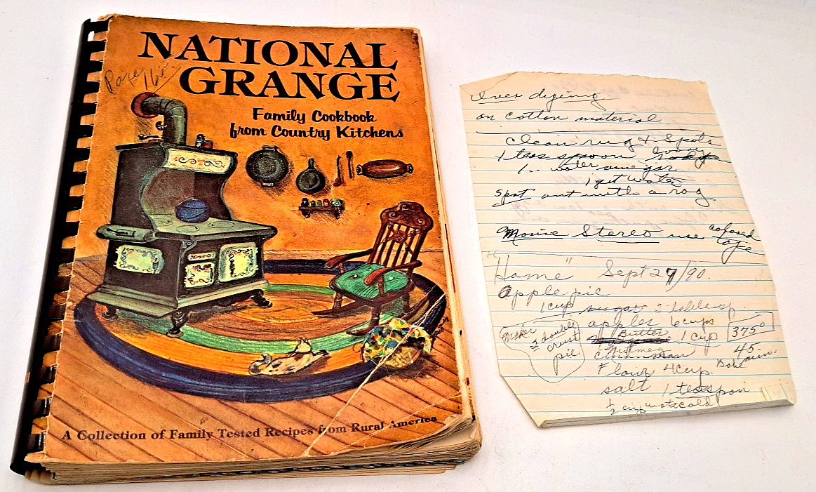 National Grange Family Cookbook 301 Pages Country Kitchens Spiral Bound VTG 1979