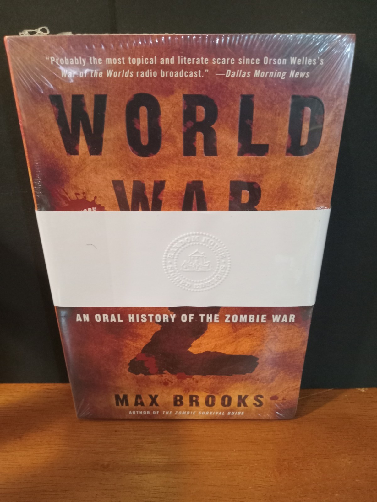 SIGNED/LIMITED MAX BROOKS WORLD WAR Z HTF WITH RANDOM HOUSE LETTER ZOMBIE
