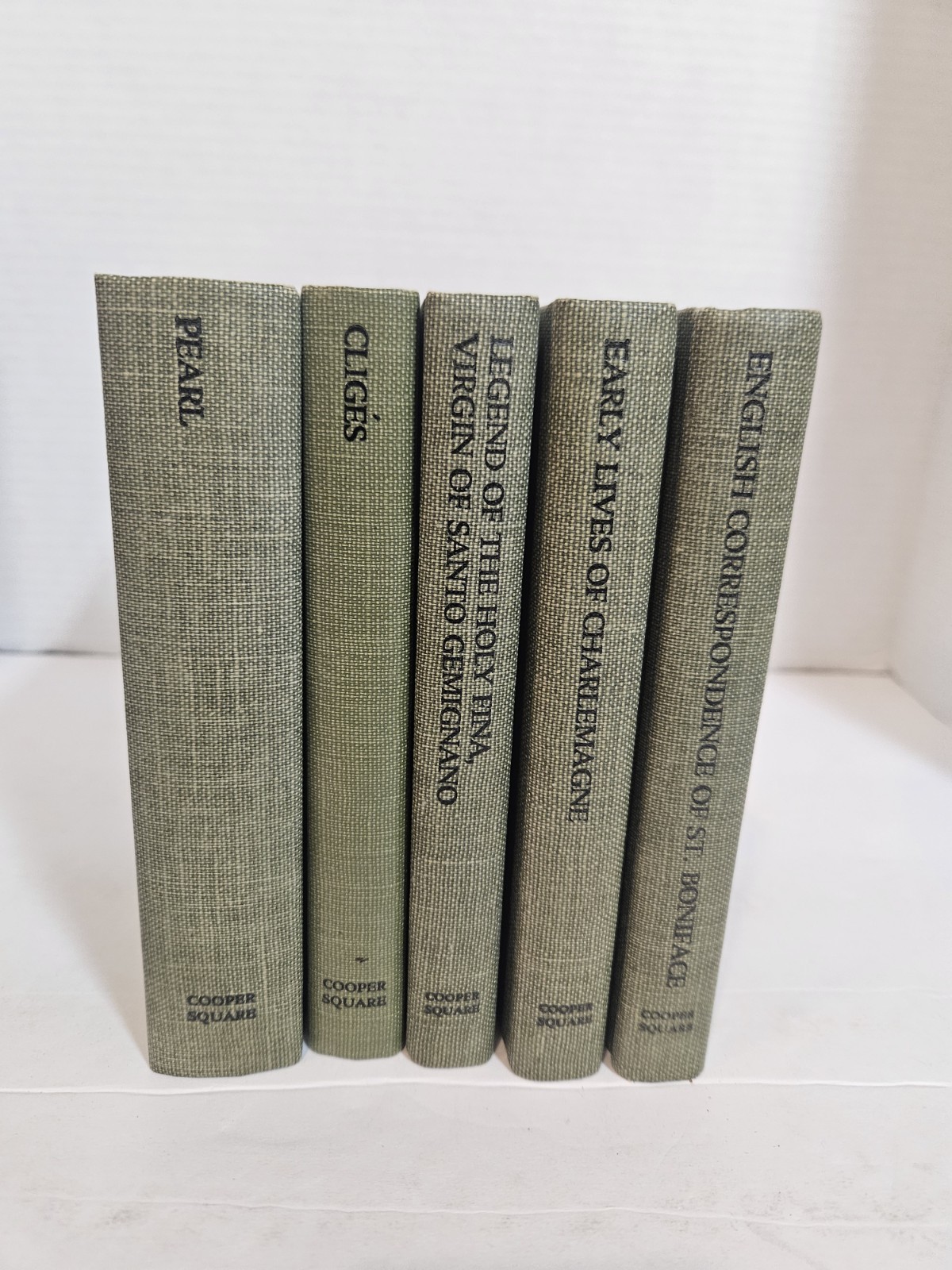 Medieval Library, Israel Gollancz, 5 Books: St. Boniface, Holy Fina, Pearl,Clig.