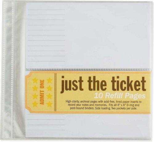 Just the Ticket Refill Sheets (8 inch x 8 inch refill)